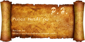 Pulcz Hetény névjegykártya